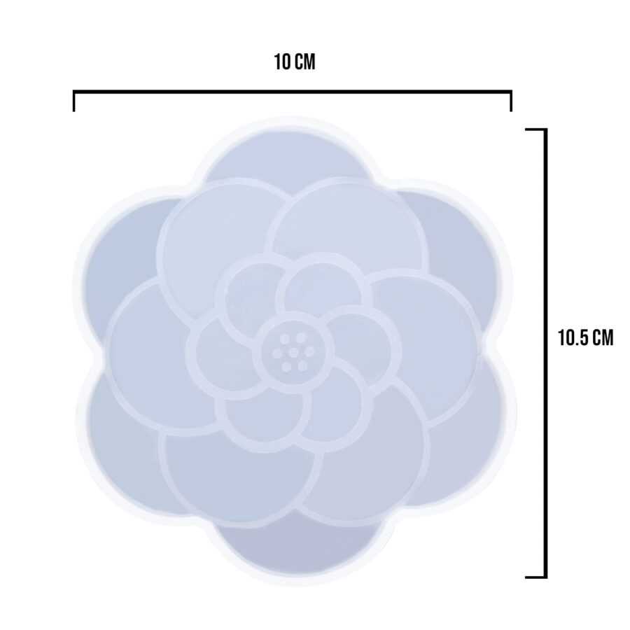 C60 - Flower Share Mandala Coaster Mould 10 cm - 1 Unit - Image 4